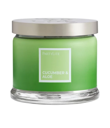 PartyLite Cucumber & Aloe 3-Wick Jar Candle